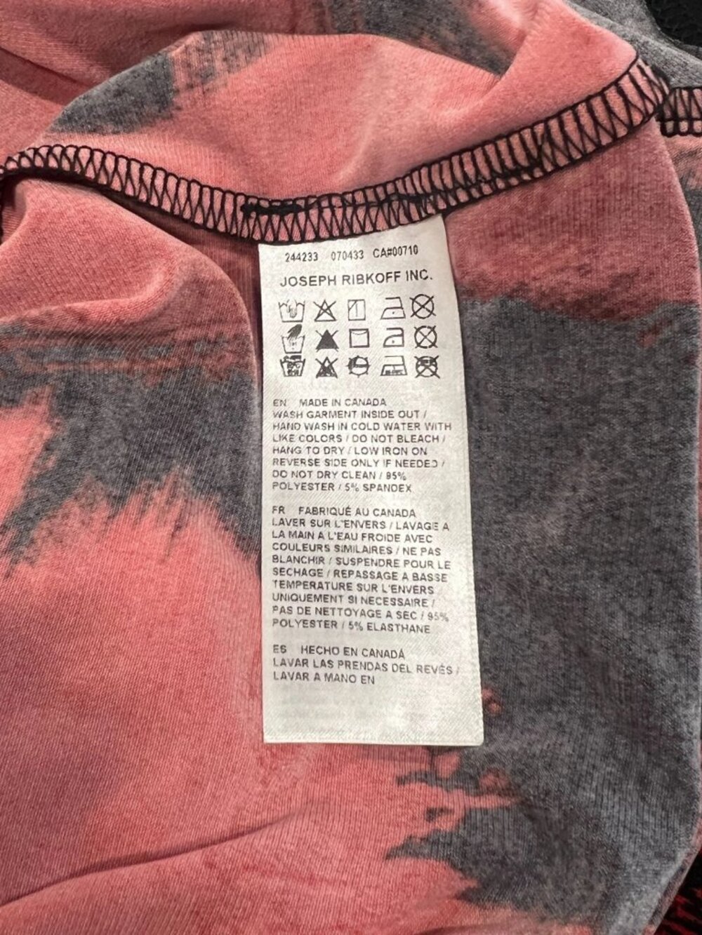 Joseph Ribkoff Abstract Print Mock Neck Top Size 16 NWT - Picture 5 of 6